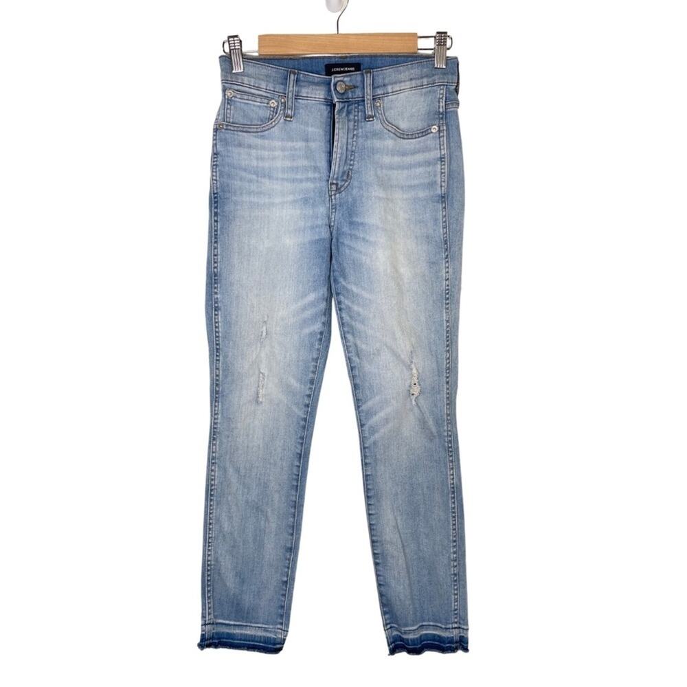 J.Crew Vintage Straight Cropped Mid Rise Blue Light Wash Jean Casual Size 24